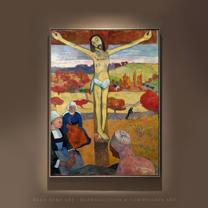 Yellow Christ Painting by Paul Gauguin Reproduction Art by Blue Surf Art. Oil on Canvas