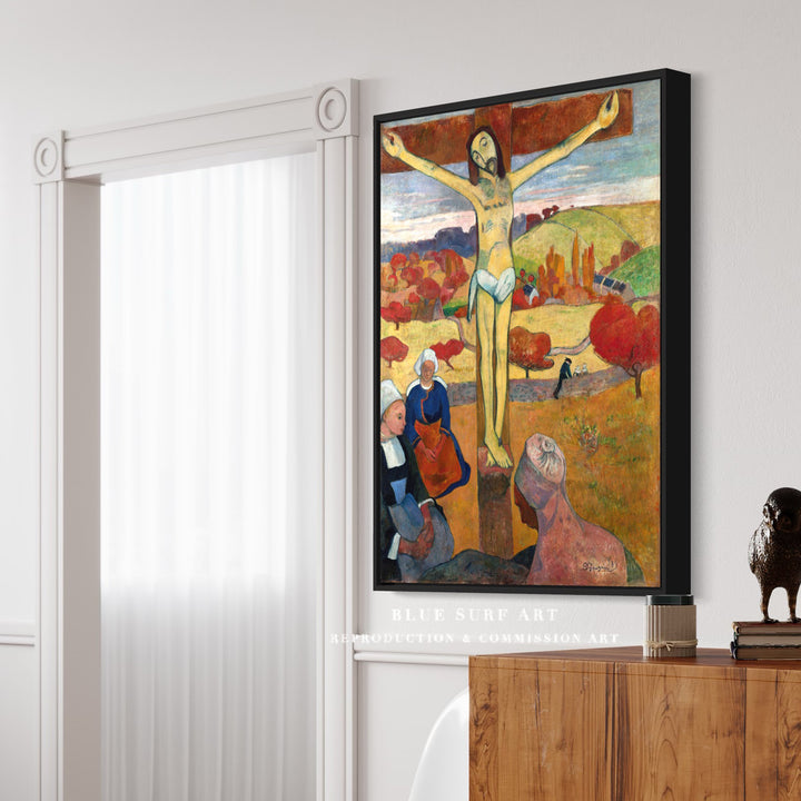 Yellow Christ Painting by Paul Gauguin Reproduction Art by Blue Surf Art. Oil on Canvas