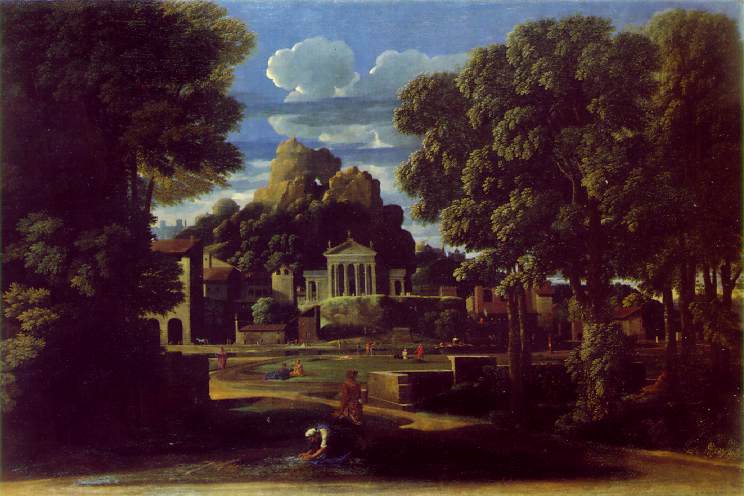 Landscape with the Cinders of Phocion by Nicolas Poussin