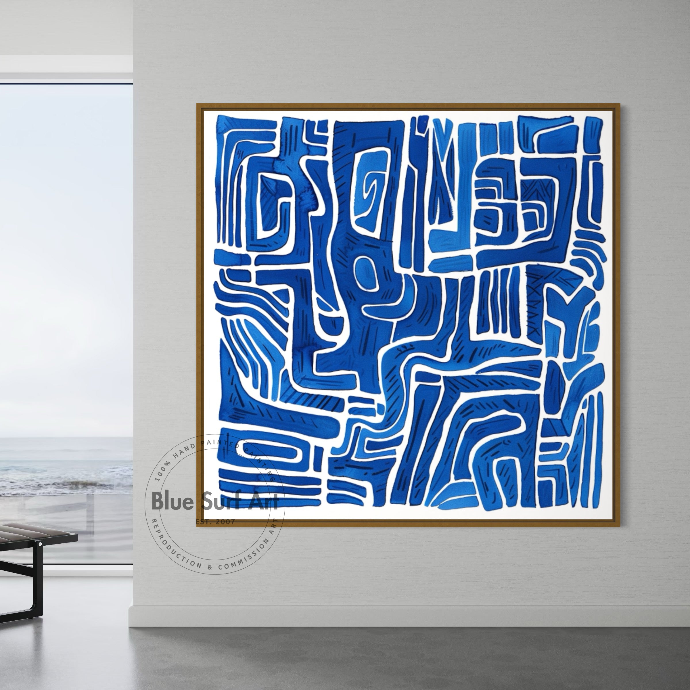 Abstract Art with Textured Hand Painted Oil on Canvas