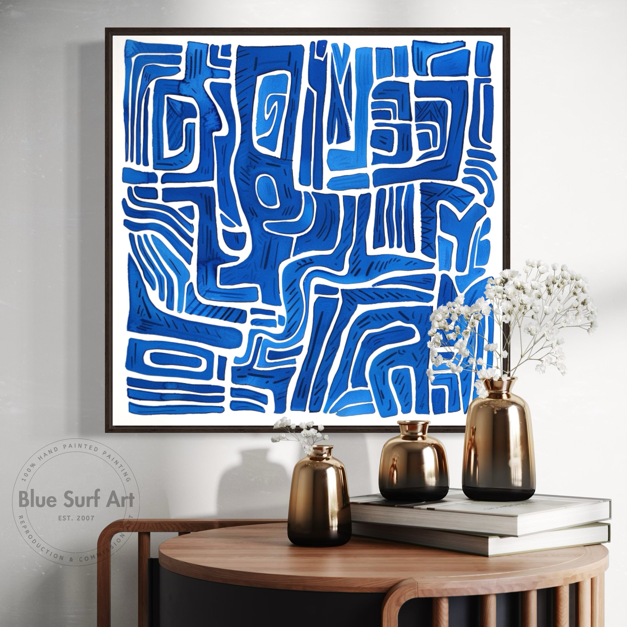 Abstract Art with Textured Hand Painted Oil on Canvas