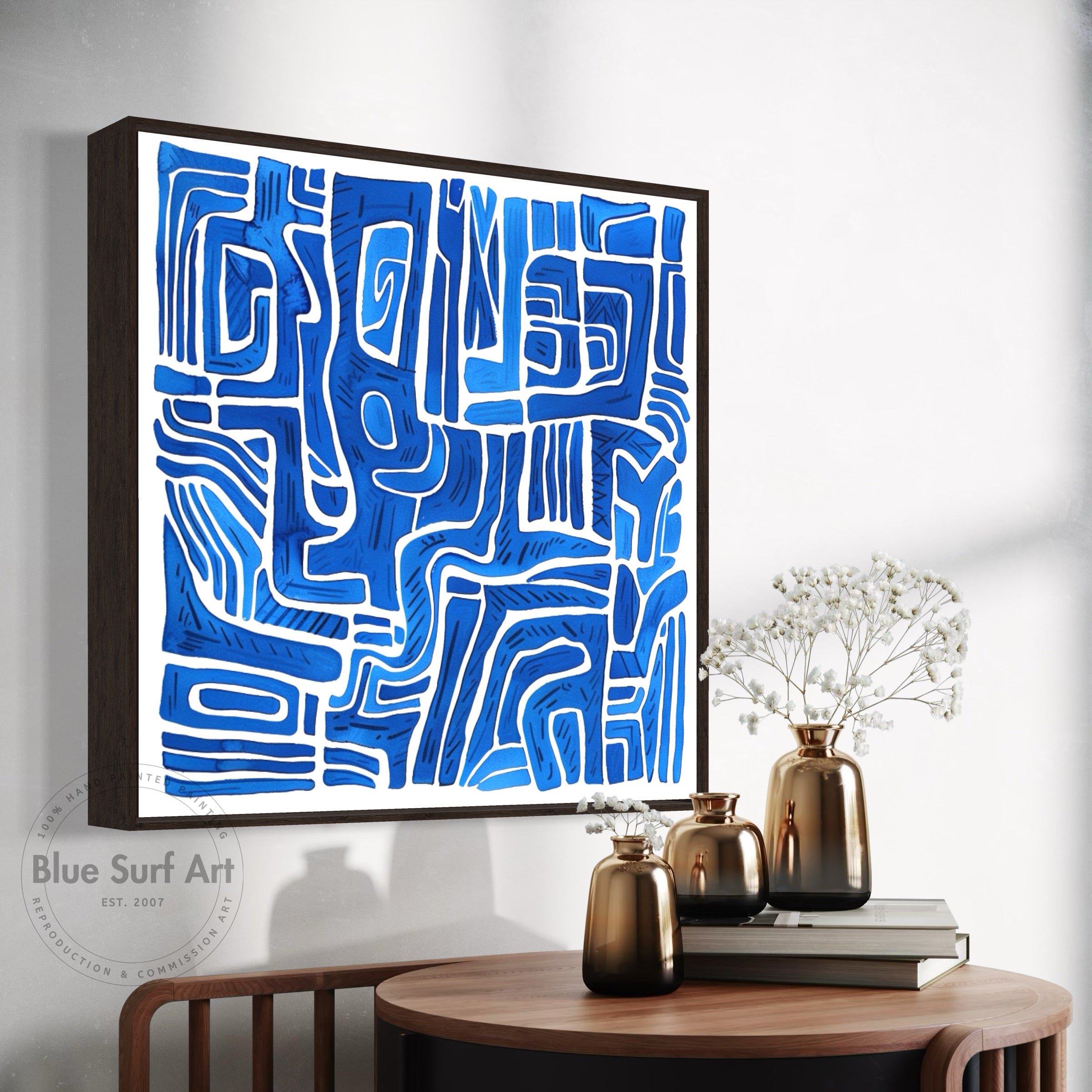 Abstract Art with Textured Hand Painted Oil on Canvas