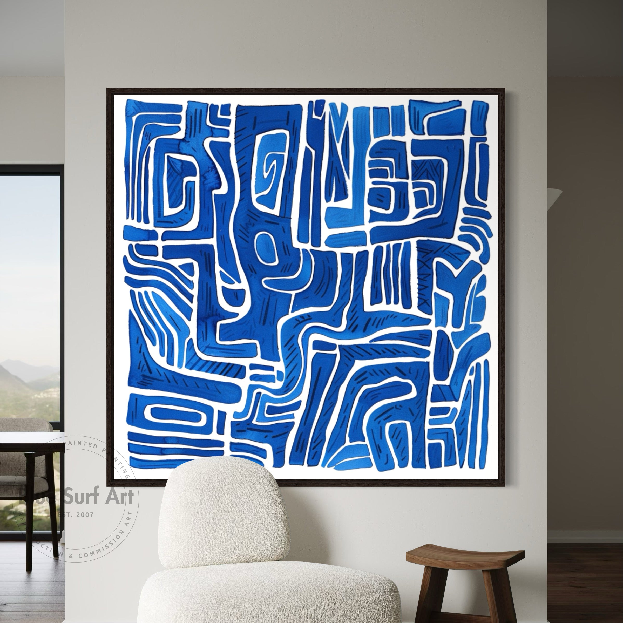 Abstract Art with Textured Hand Painted Oil on Canvas