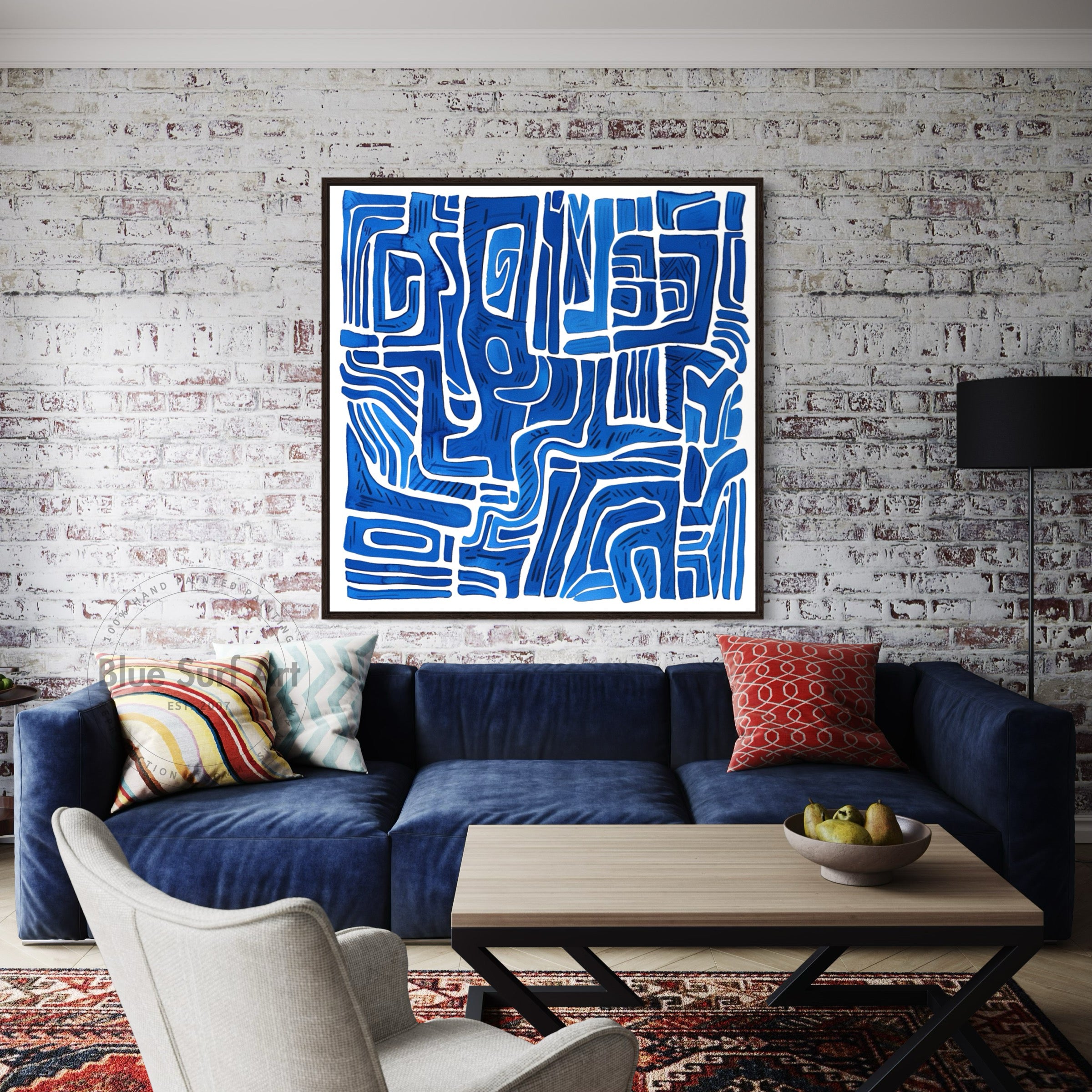 Abstract Art with Textured Hand Painted Oil on Canvas