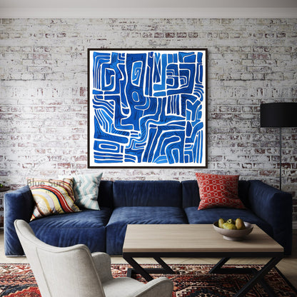 Abstract Art with Textured Hand Painted Oil on Canvas