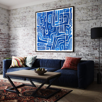 Abstract Art with Textured Hand Painted Oil on Canvas