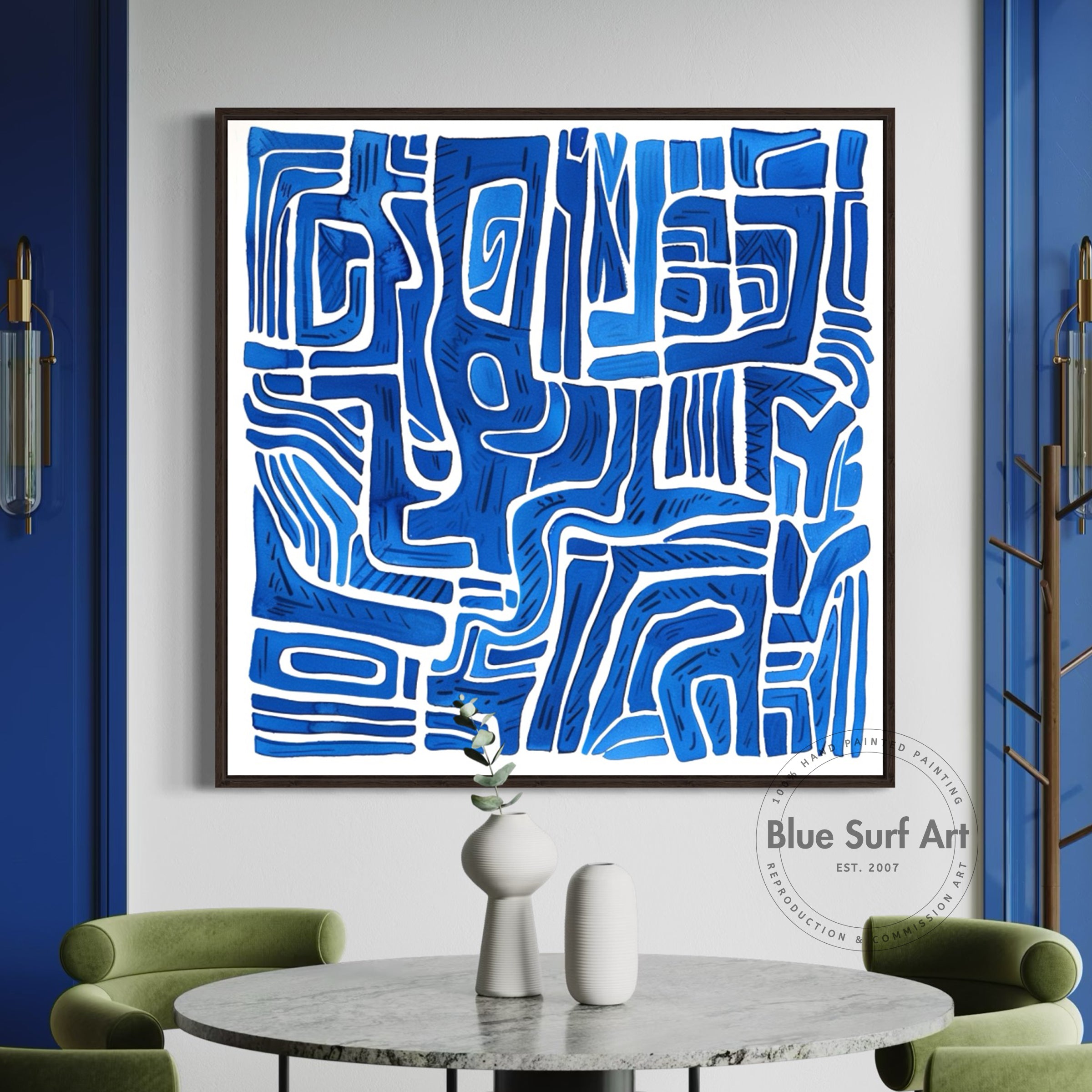 Abstract Art with Textured Hand Painted Oil on Canvas