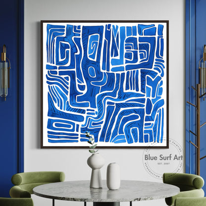Abstract Art with Textured Hand Painted Oil on Canvas