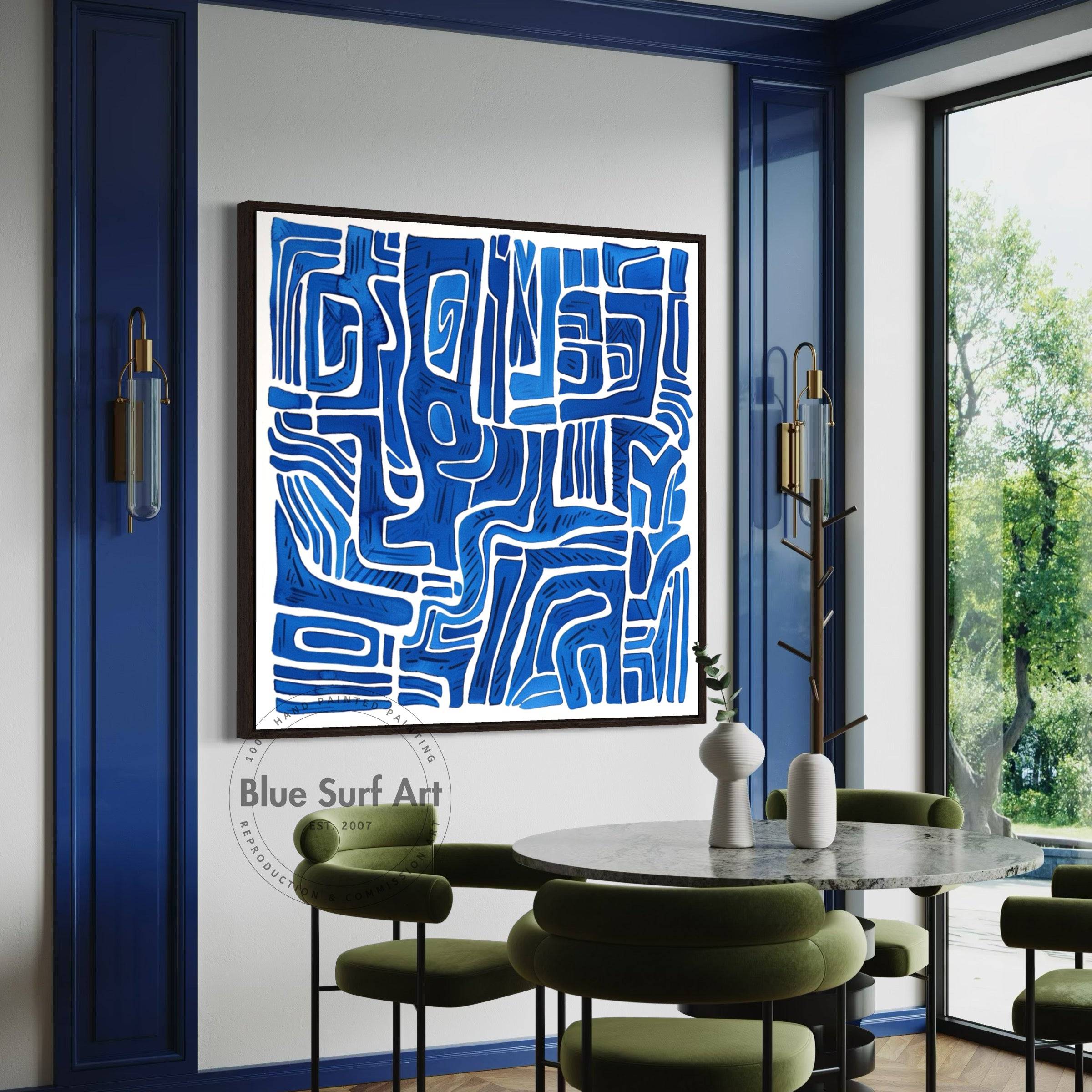 Abstract Art with Textured Hand Painted Oil on Canvas
