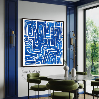 Abstract Art with Textured Hand Painted Oil on Canvas