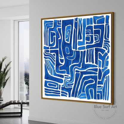 Abstract Art with Textured Hand Painted Oil on Canvas