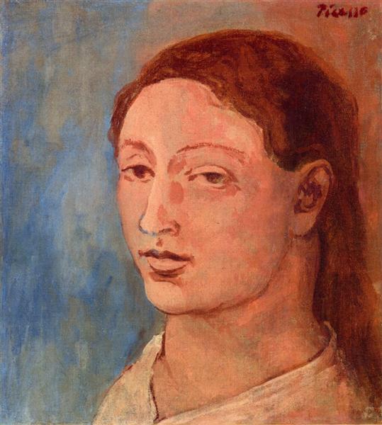 Fernande's Head painting by Pablo Picasso's Rose Period