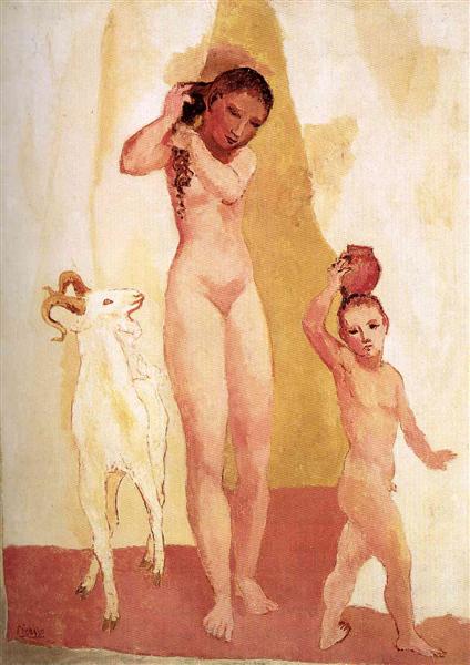 Girl and goat painting by Pablo Picasso's Rose Period