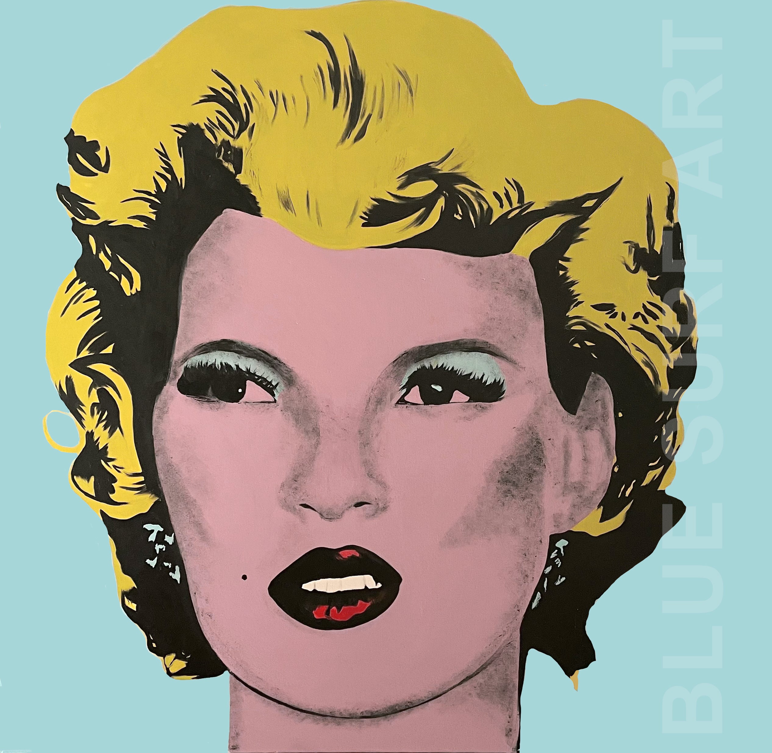Kate Moss Banksy Street Art  for Sale Original Oil on Canvas