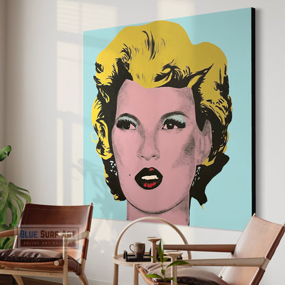 Kate Moss Banksy Street Art  for Sale Original Oil on Canvas