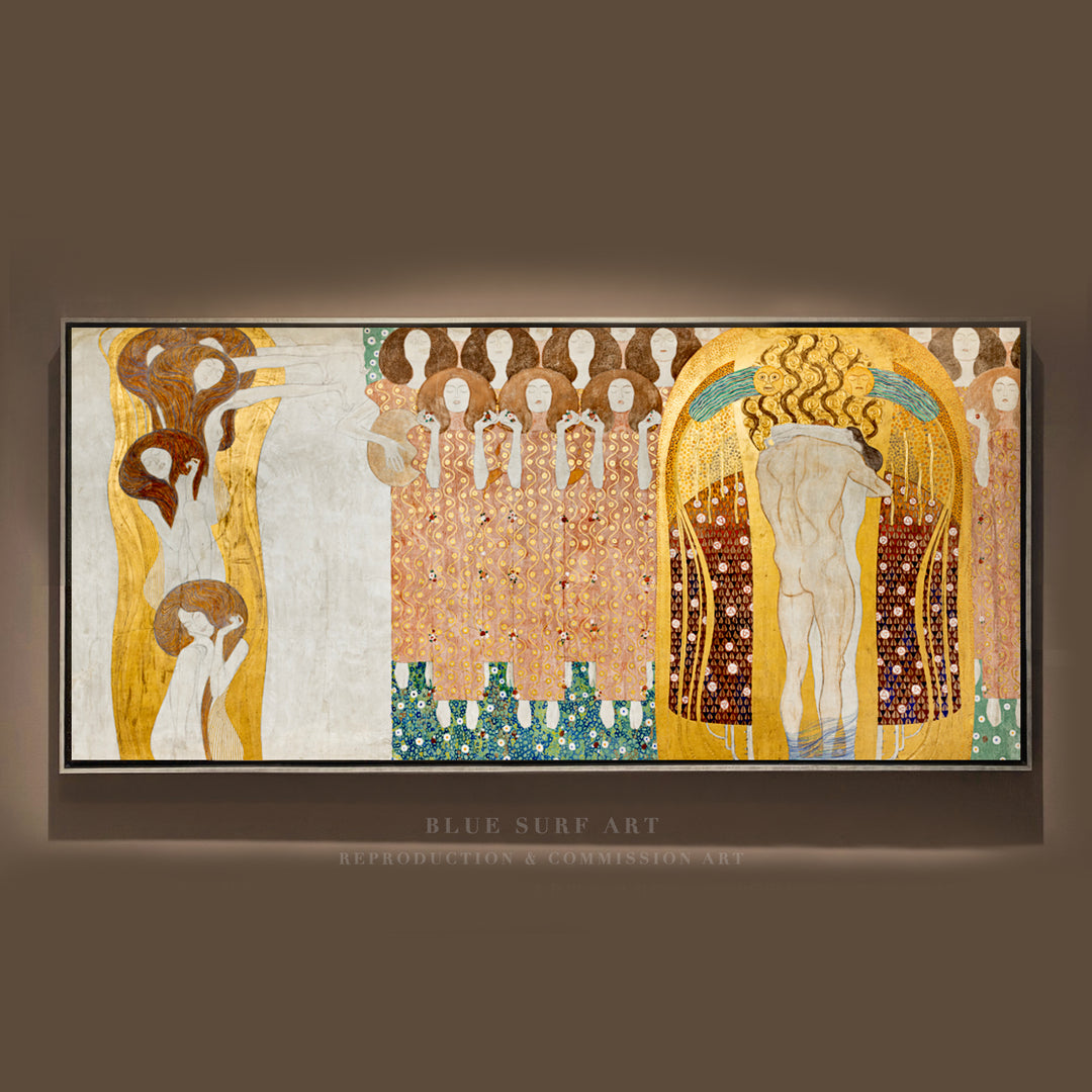 The Beethoven Frieze Right wall Gustav Klimt Blue Surf Art .com