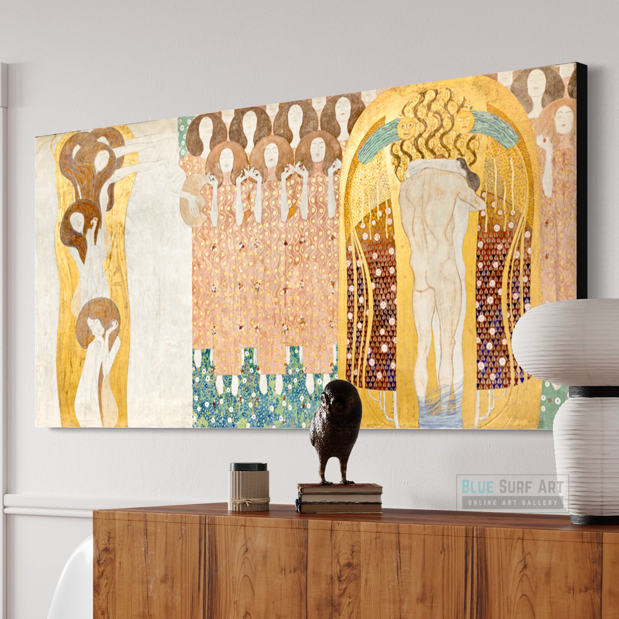 The Beethoven Frieze Right wall Gustav Klimt – Blue Surf Art