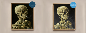 Skull of a Skeleton with Burning Cigarette, 1885 Vincent van Gogh Oil Painting on Canvas