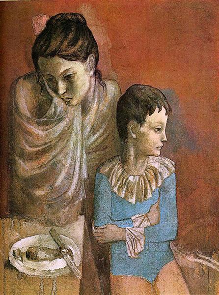 Mother and child (Baladins) painting by Pablo Picasso's Rose Period