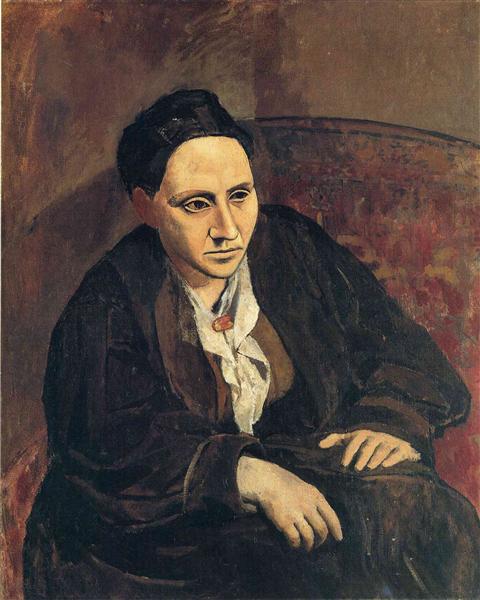 Portrait of Gertrude Stein painting by Pablo Picasso's Rose Period