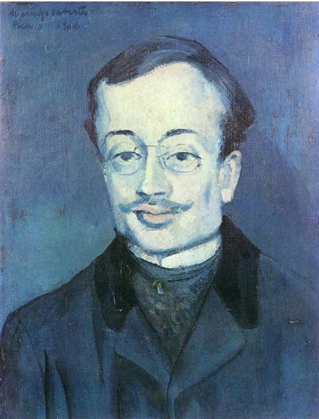 Portrait of Jaime Sabartes painting by Pablo Picasso's Blue Period