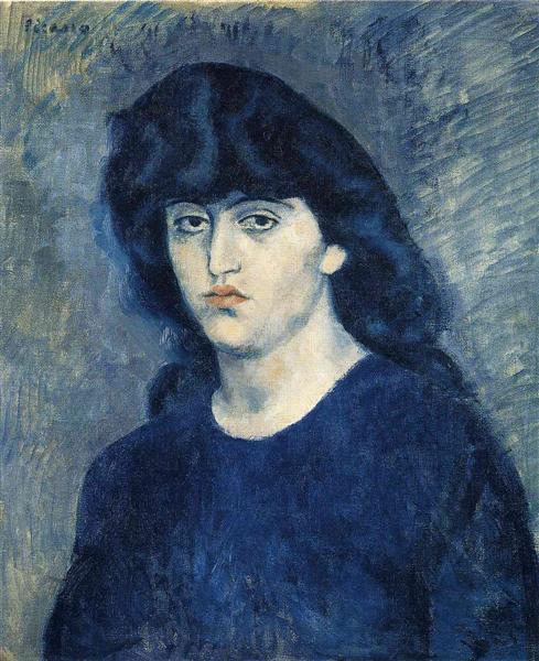 Portrait of Suzanne Bloch painting by Pablo Picasso's Blue Period