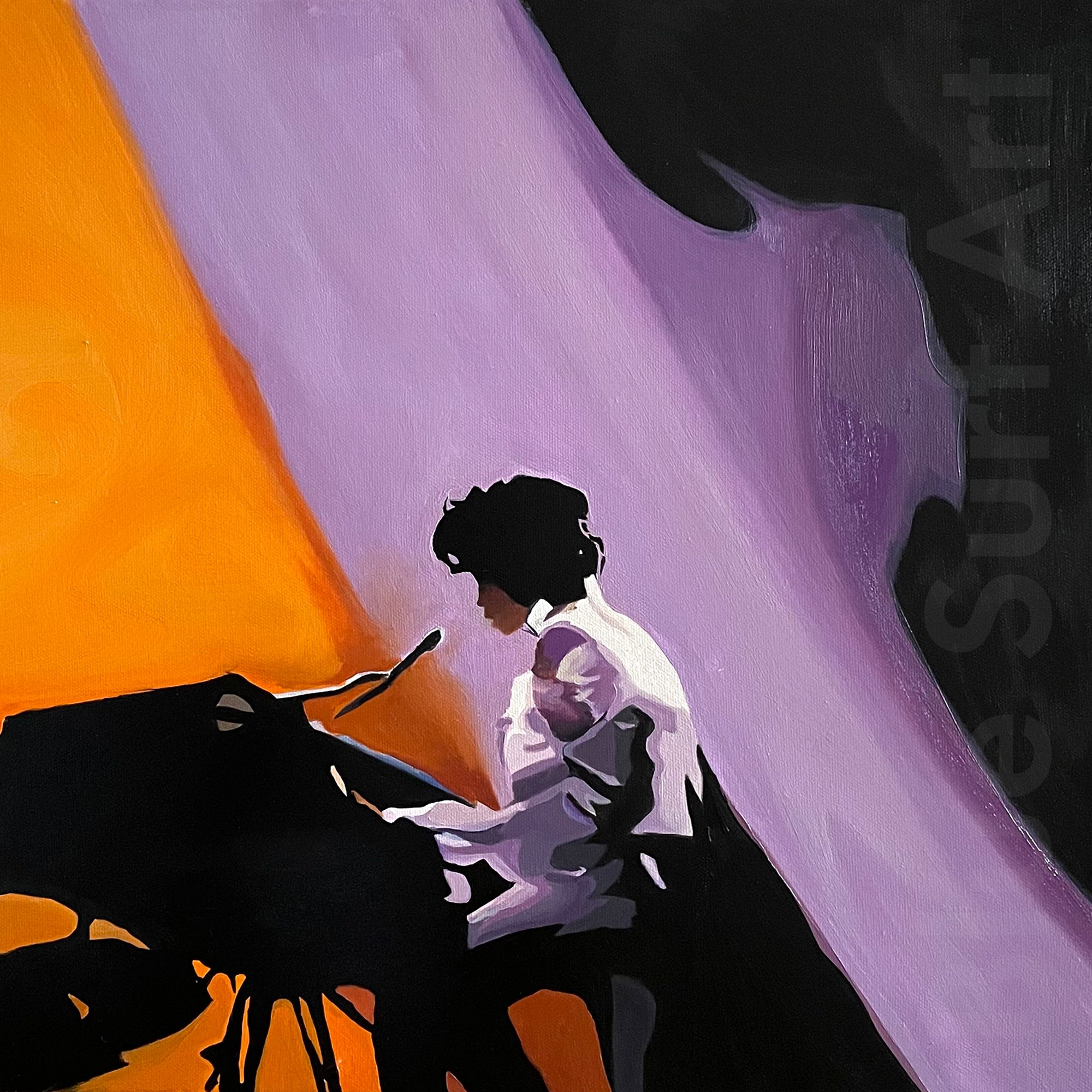 Prince Rogers Nelson Wall Art Prince on Stage Play the Piano Painting. Prince Rogers Nelson Pop Art Painting, Prince Fans Art Blue Surf Art