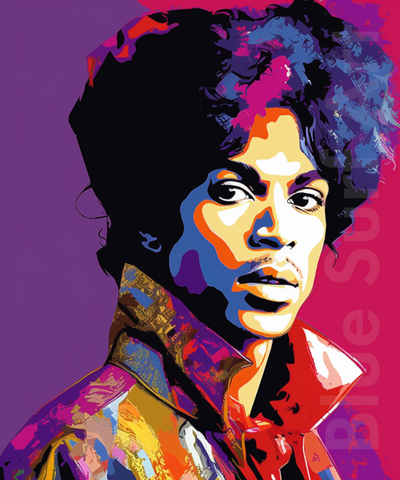 Prince Rogers Nelson Wall Art Pop Art Original Hand Painted Painting