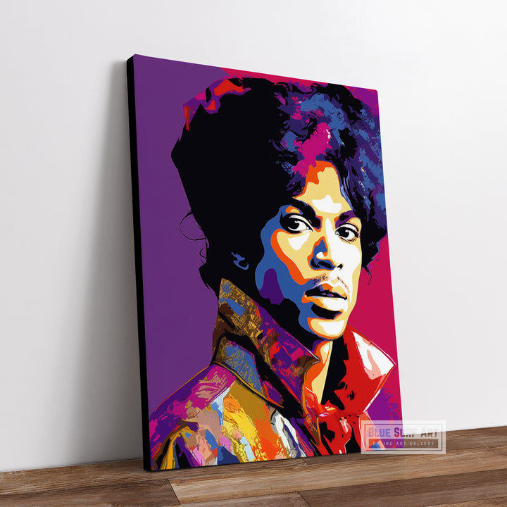 Prince Rogers Nelson Wall Art Pop Art Original Hand Painted Painting by Blue Surf Art