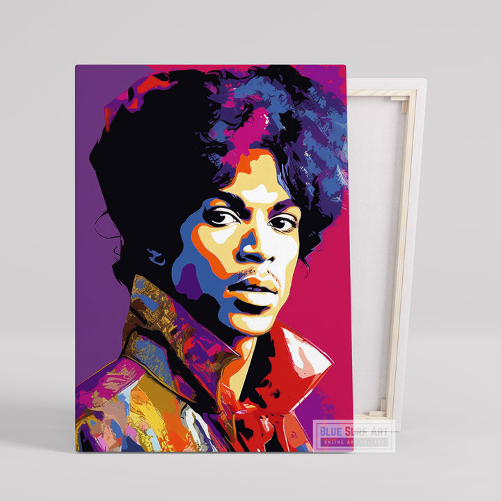 Prince Rogers Nelson Wall Art Pop Art Original Hand Painted Painting by Blue Surf Art
