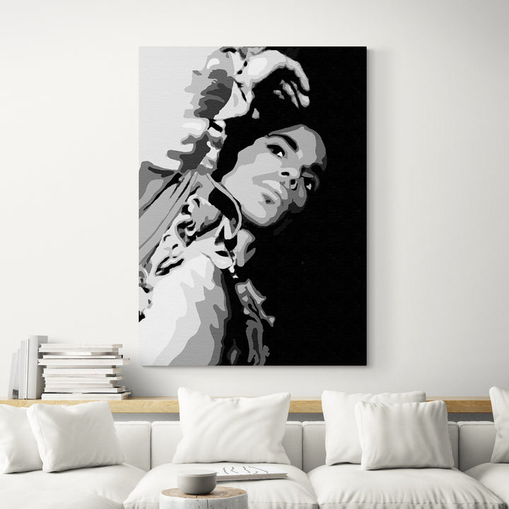 Prince Rogers Nelson Wall Art Prince on Stage Hand Painted Painting