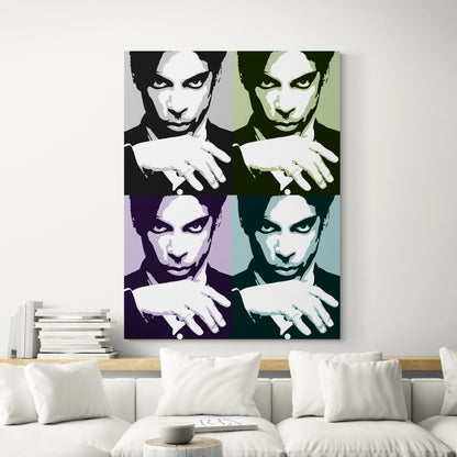 Prince Rogers Nelson Wall Art Prince Hand Painted Pop Art Painting Pop Art Canvas by Blue Surf Art