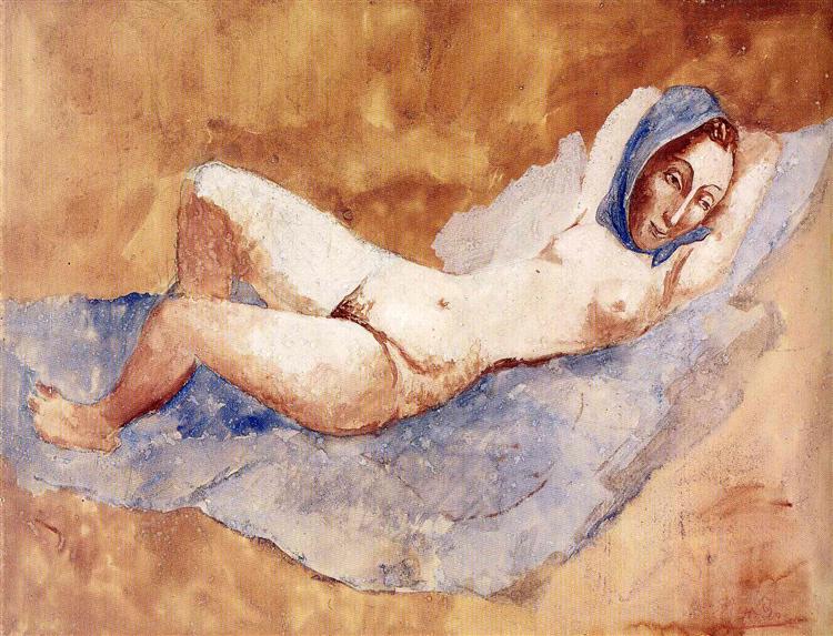 Reclining Nude (Fernande) painting by Pablo Picasso's Rose Period