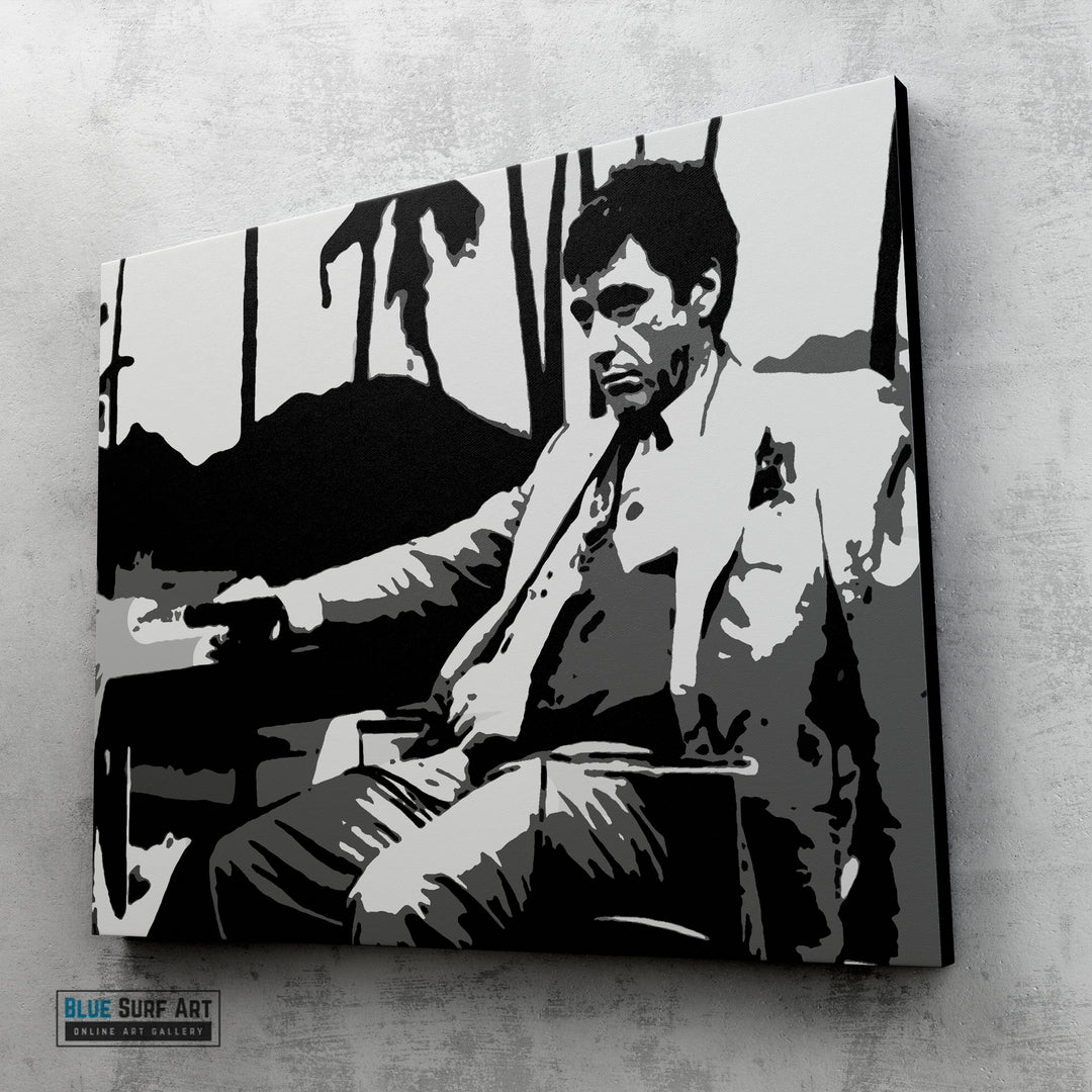 Scarface Film Art Collection Hand-Painted Custom Oil on Canvas Paintings