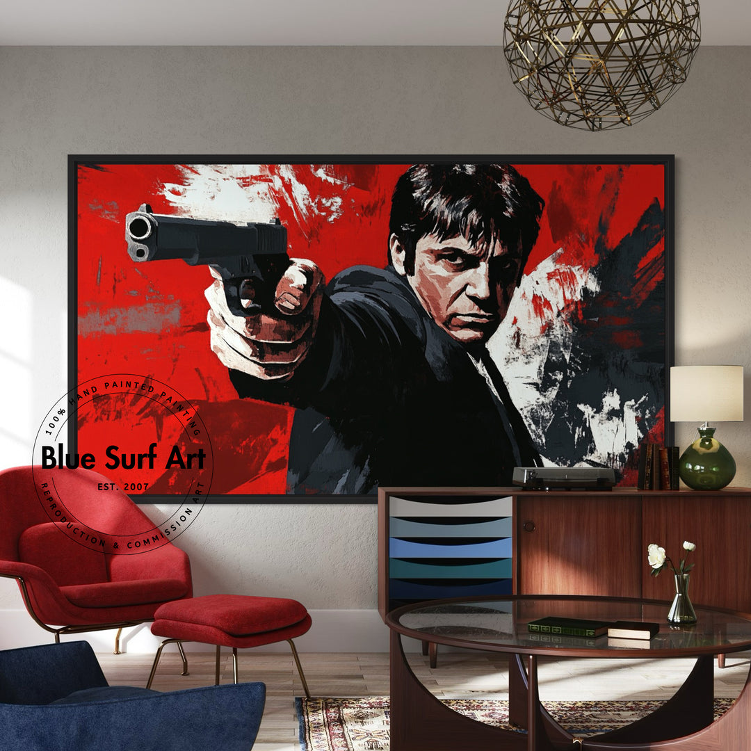 Scarface Movie Painting Handcrafted Oil Art 