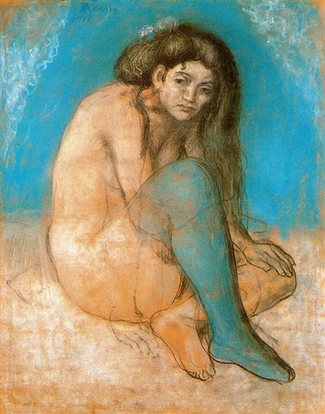 Seated female nude Pablo Picasso's Blue Period