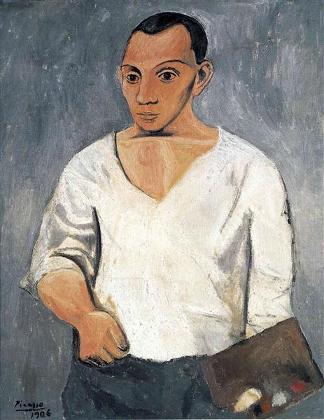 Self-Portrait painting by Pablo Picasso's Rose Period