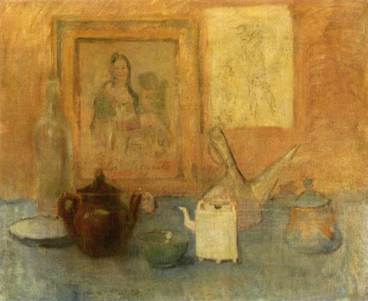 Still life with Table painting by Pablo Picasso's Rose Period