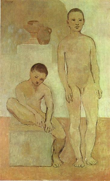 Teenagers painting by Pablo Picasso's Rose Period