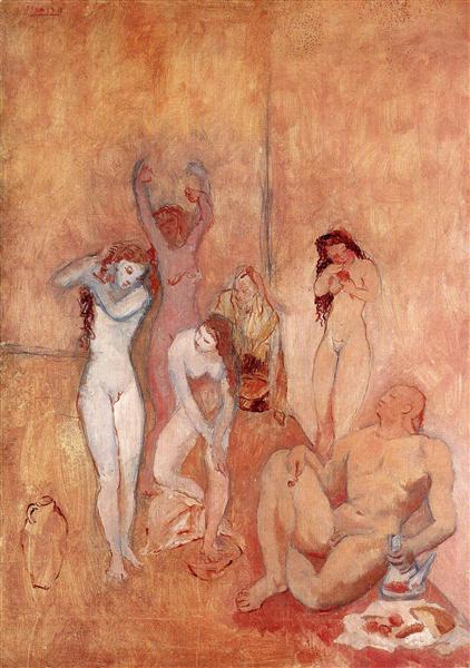 The Harem painting by Pablo Picasso's Rose Period
