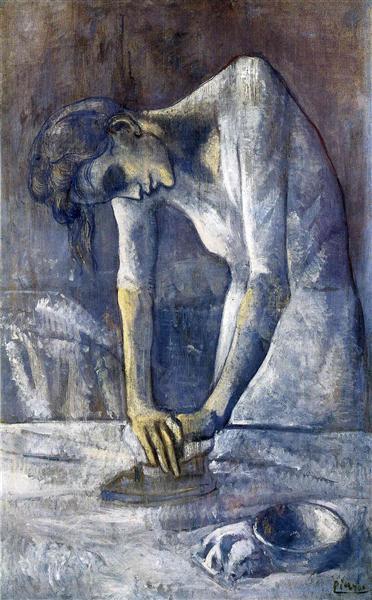 The ironer painting by Pablo Picasso's Blue Period