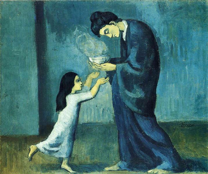 The soup Pablo Picasso's Blue Period