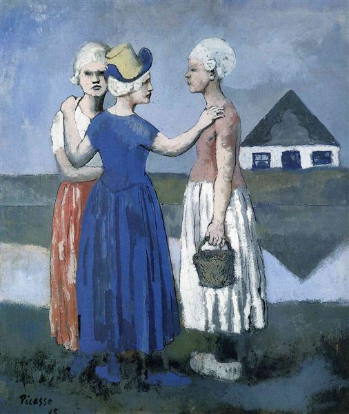 The three dutchwoman painting by Pablo Picasso's Rose Period