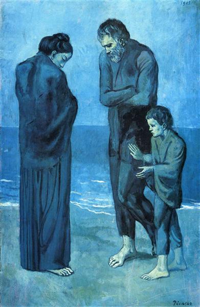 The Tragedy painting by Pablo Picasso's Blue Period