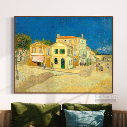 The Yellow House, 1888 by Vincent Van Gogh Hand-Painted Reproduction by Blue Surf Art