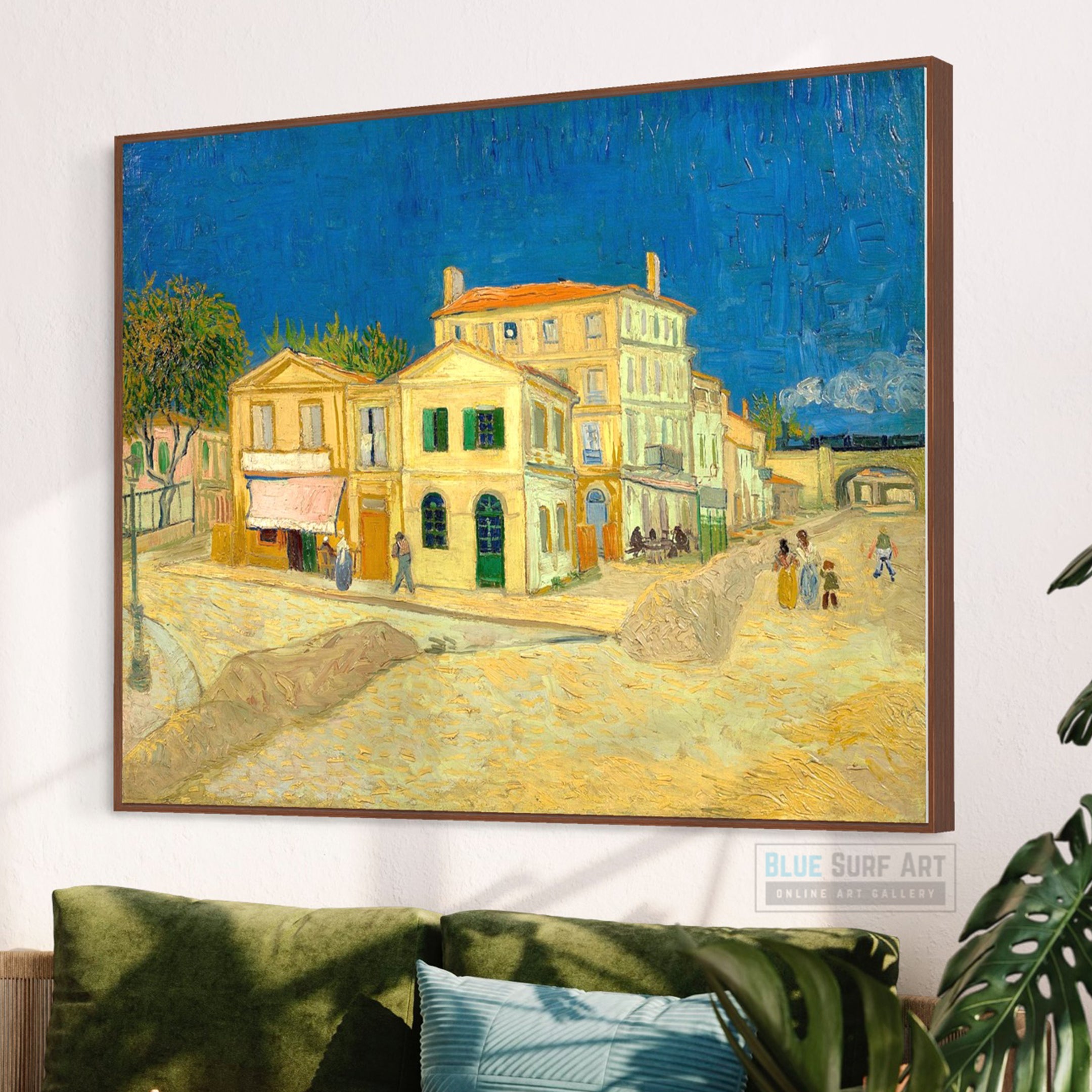 The Yellow House, 1888 by Vincent Van Gogh Hand-Painted Reproduction by Blue Surf Art