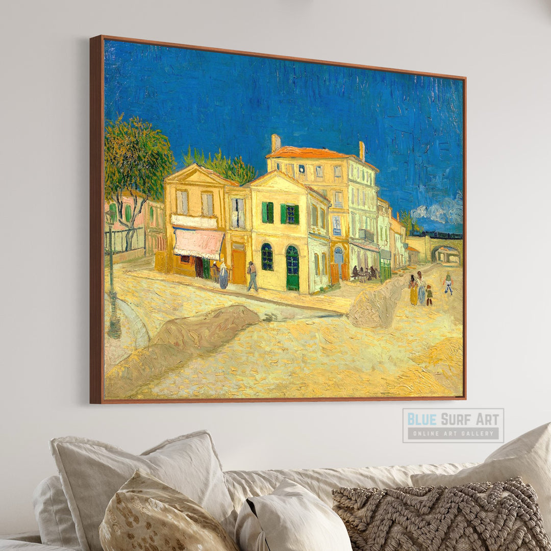 The Yellow House, 1888 by Vincent Van Gogh Hand-Painted Reproduction by Blue Surf Art