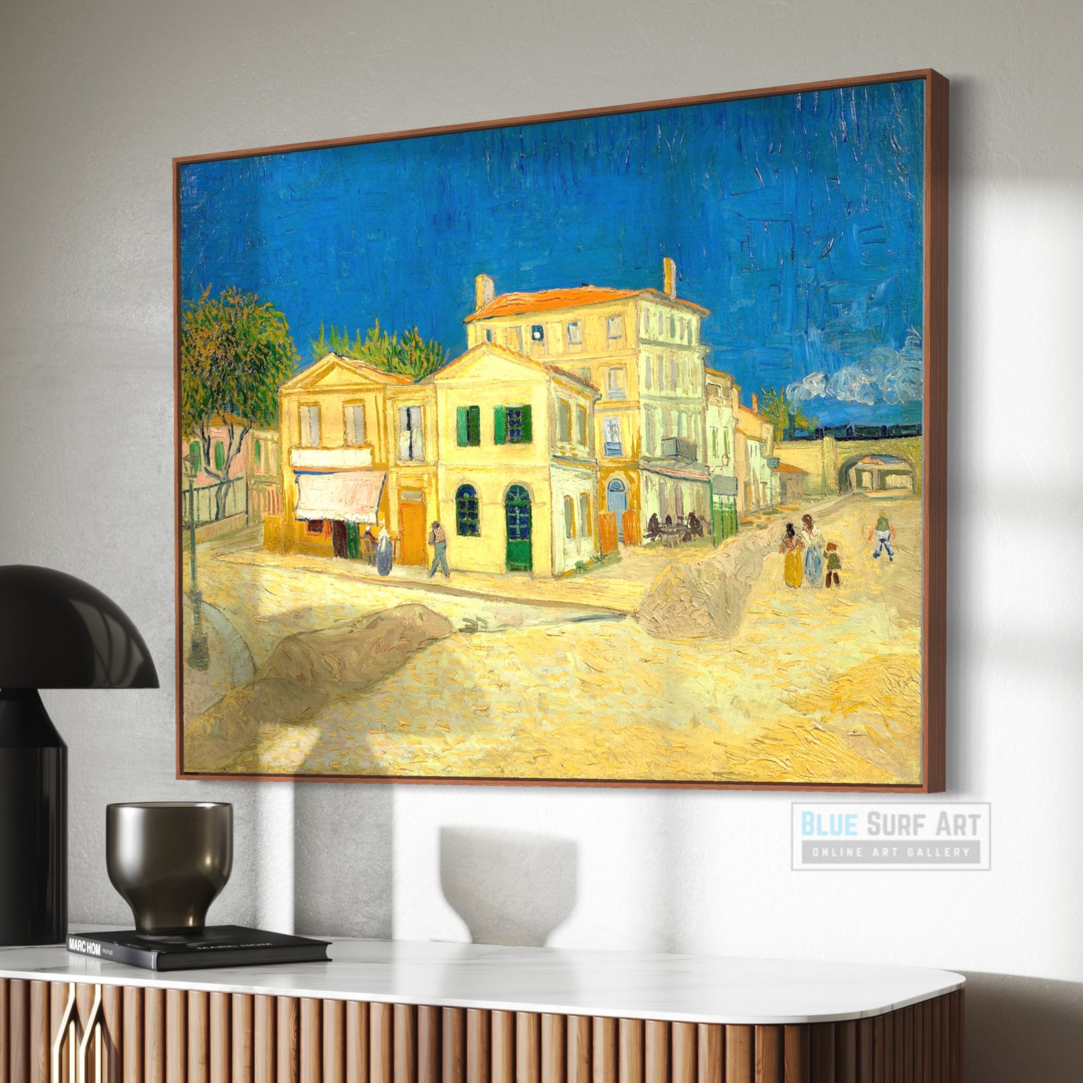 The Yellow House, 1888 by Vincent Van Gogh Hand-Painted Reproduction by Blue Surf Art