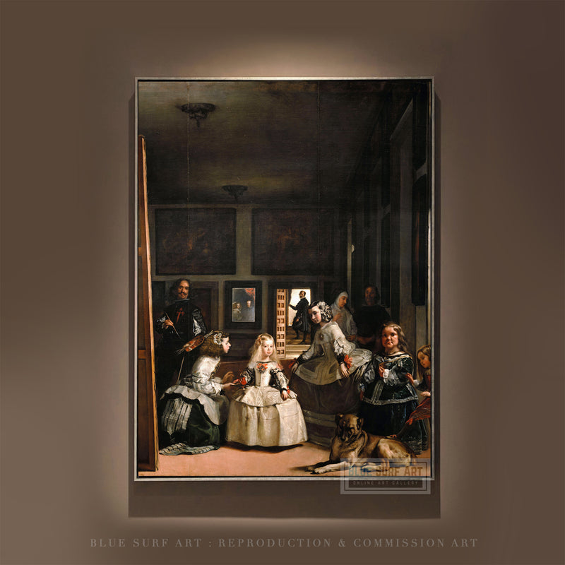 Las Meninas (The Maids of Honor) or the Royal Family, 1656 by Diego Velazquez Reproduction Painting by Blue Surf Art