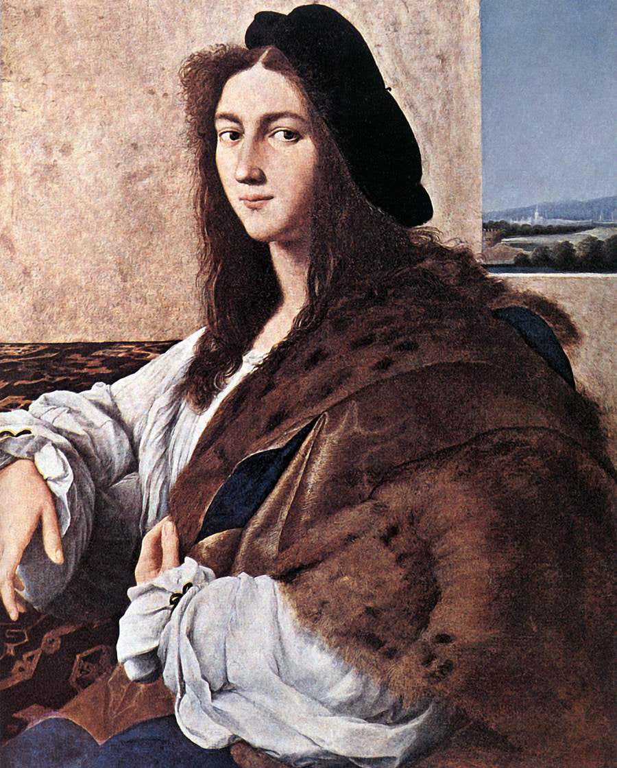 Portrait Of A Young Man by Raphael, reproduction painting, top 100 masterpiece 
